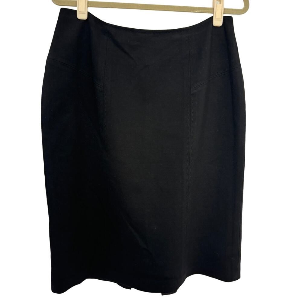NWOT Elie Tahari Black Cotton Skirt Size 12